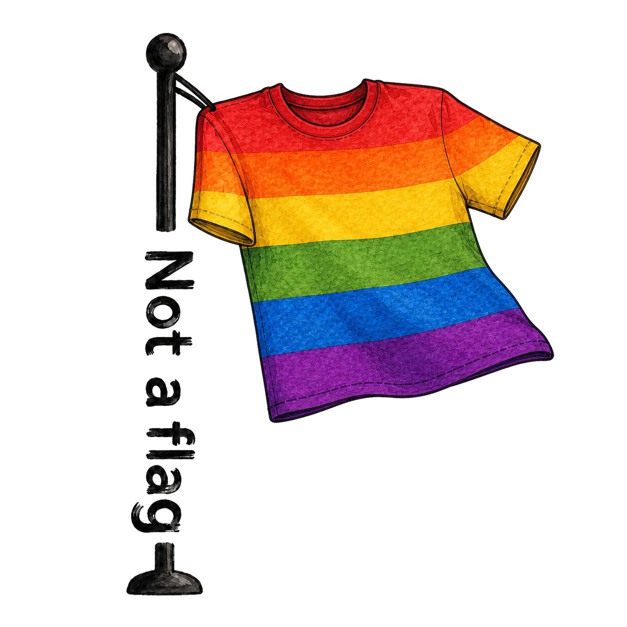 Not a Flag tshirt logo